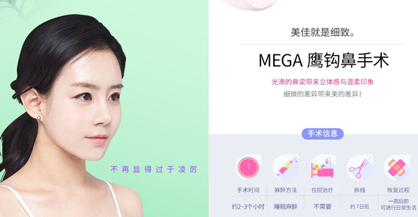 MEGA,鹰钩鼻手术