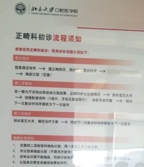 北大口腔正畸流程