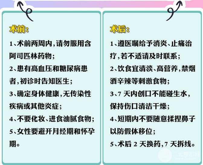 假体隆鼻术前术后