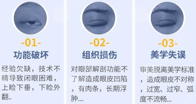欧式全切双眼皮失败表现