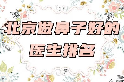 北京做鼻子好的医生排名