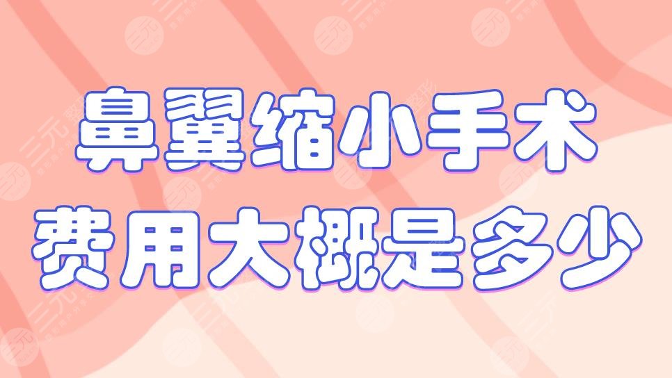 鼻翼缩小手术费用大概是多少?需要全麻吗?附鼻部整形价格表
