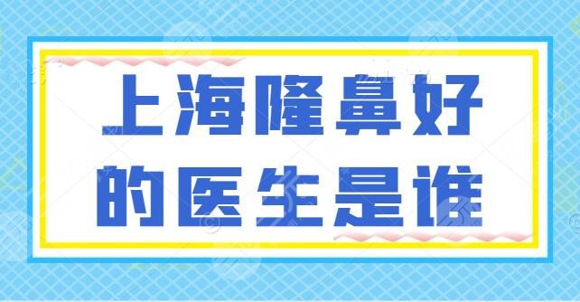 上海隆鼻好的医生是谁