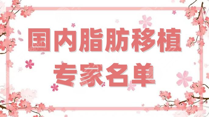 国内脂肪移植专家