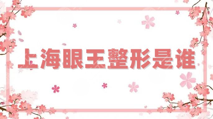 上海眼王整形是谁