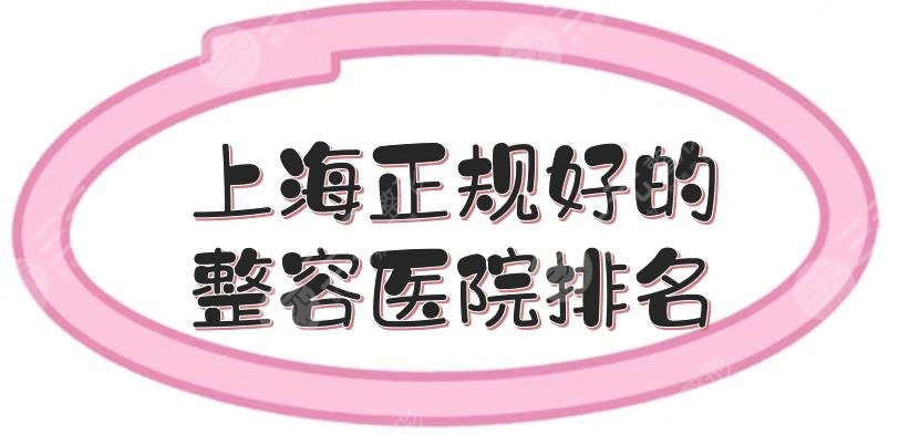 上海正规好的整容医院排名