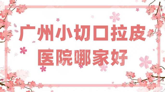 广州小切口拉皮医院哪家好
