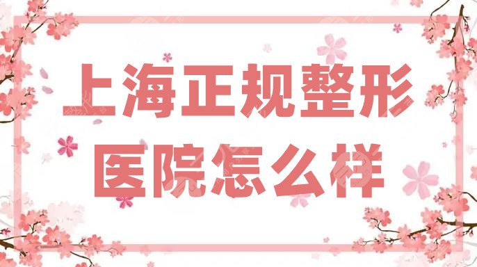 上海正规整形医院排名