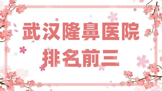 武汉隆鼻医院排名前三