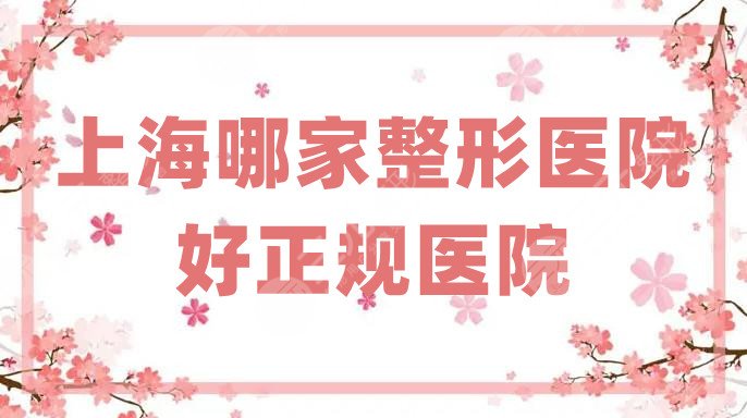 上海哪家整形医院好正规医院