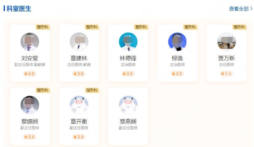 上海第一人民医院美容科医生介绍