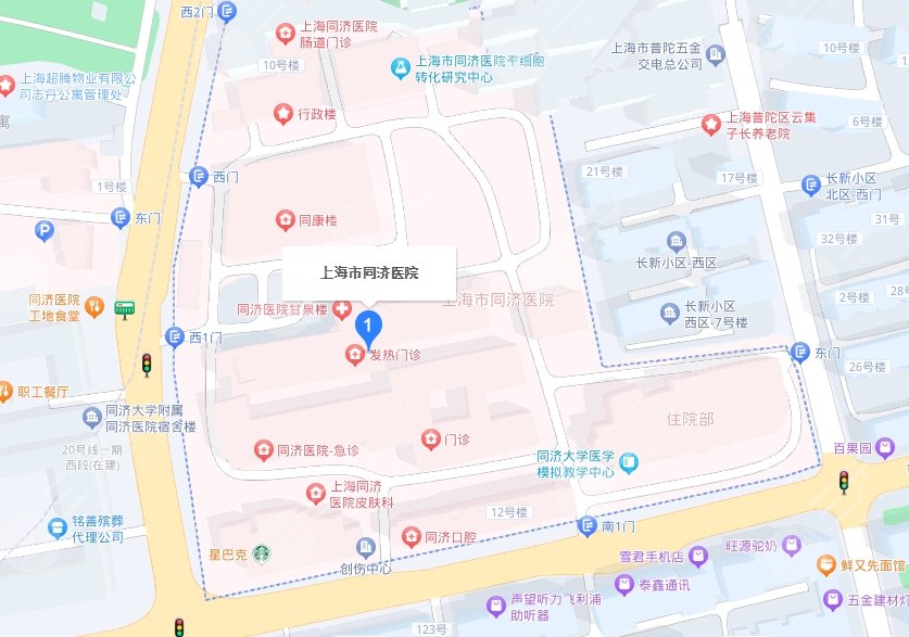 上海同济医院地址